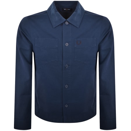 ５５％以上節約 Fred Perry Menswear Mainline | Blue Overshirt Through Zip ジャケット・アウター